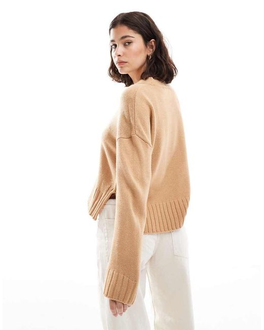 Brave Soul White Crew Neck Jumper With Side Split