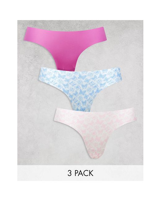 Cotton On Pink Cotton On 3 Pack Invisible Thong Pack