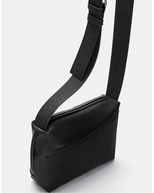 Pull&Bear Black Crossbody Bag for men