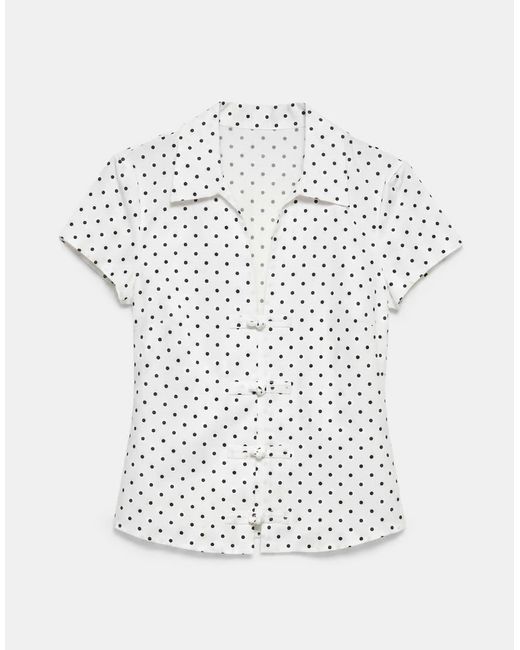 Pull&Bear Aansluitend Overhemd Met Knoopsluiting in het White