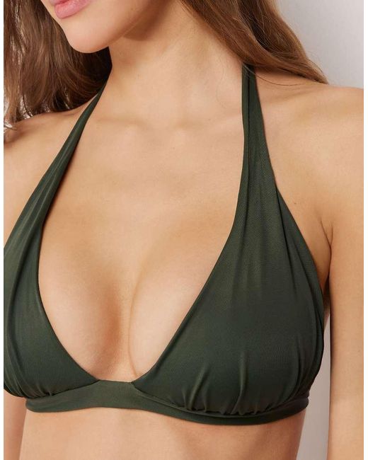Calzedonia Green Fuller Bust Triangle Bikini Top Premium Sculpt