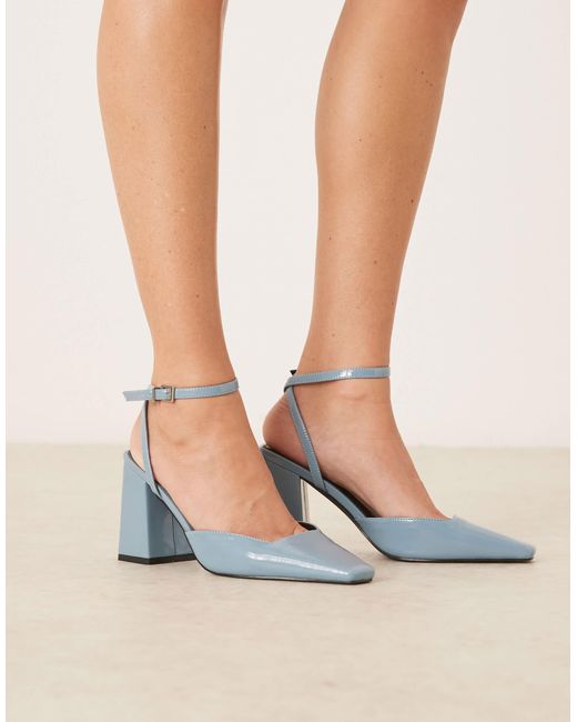 Raid Natural Cordeliya Block Heel Slingback Shoes