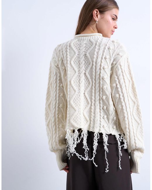 TOPSHOP White – strickpullover