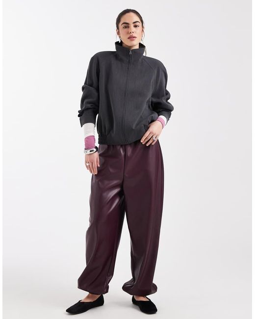 ASOS Blue Power Shoulder Tailored Bomber Jacket