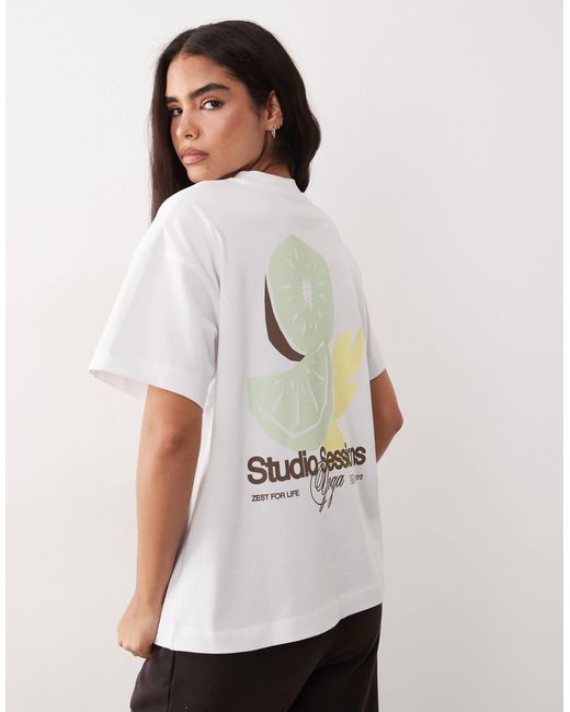 4505 White – schweres, schnelltrocknendes oversize-t-shirt aus baumwolle