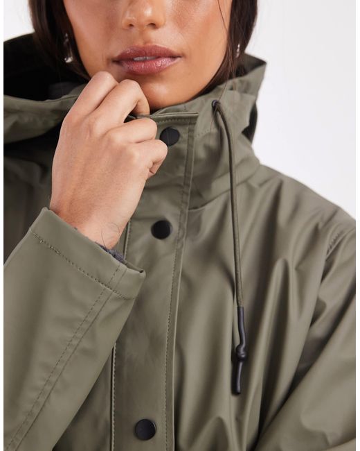 ONLY White Hooded Raincoat