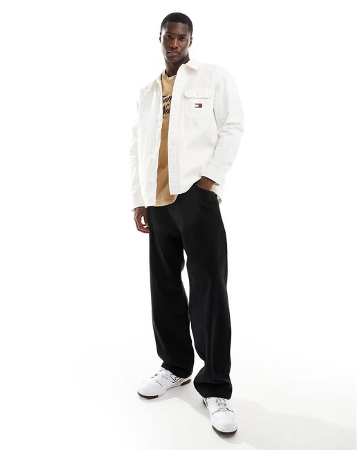 Tommy Hilfiger – essential – einfarbiges hemd in White für Herren