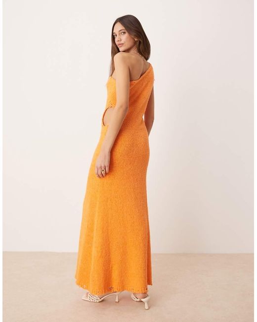 ASOS Orange Knitted Midaxi Dress