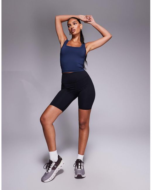 4505 Blue Icon Active Slightly Cropped Tank Top