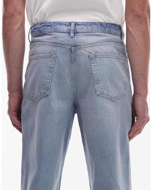 Topman Blue Rigid baggy Jean for men