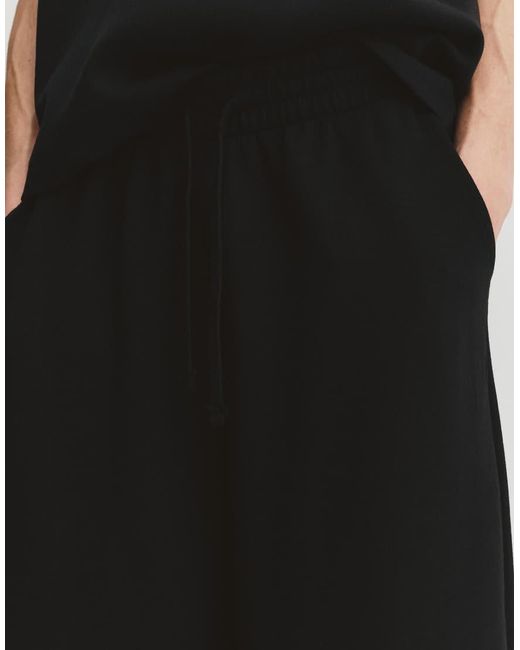 Pull&Bear Black Interlock Balloon Tracksuit Bottoms for men