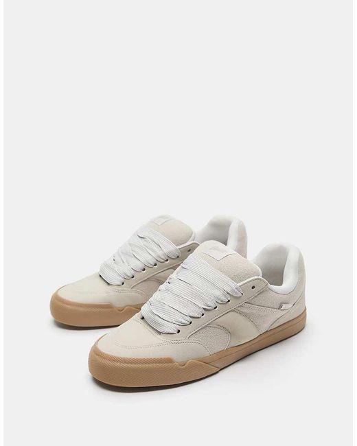 Pull&Bear White Stwd Skate Trainers for men