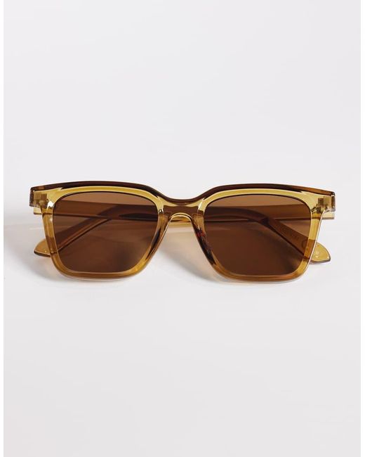 ASOS Natural Square Sunglasses for men
