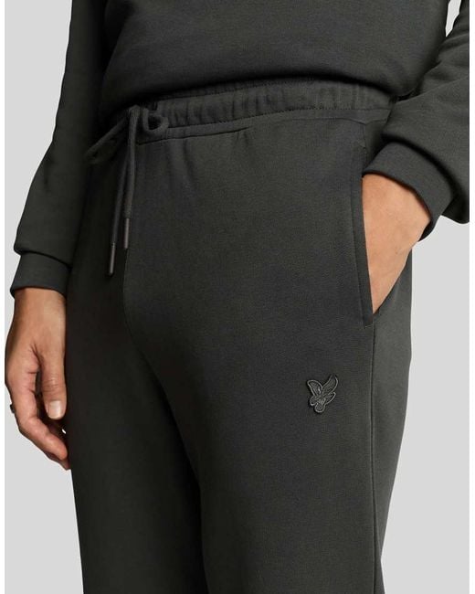 Lyle & Scott Gray Mid Bottoms Superfine Slim Sweatpant for men