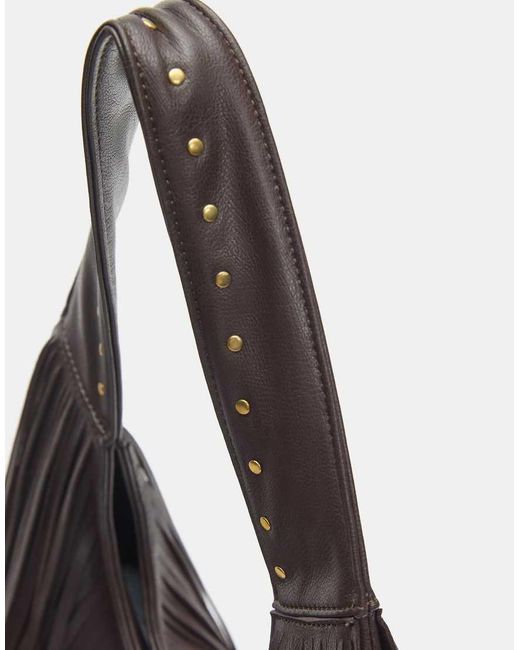 Pull&Bear Brown Fringed Shopper Bag