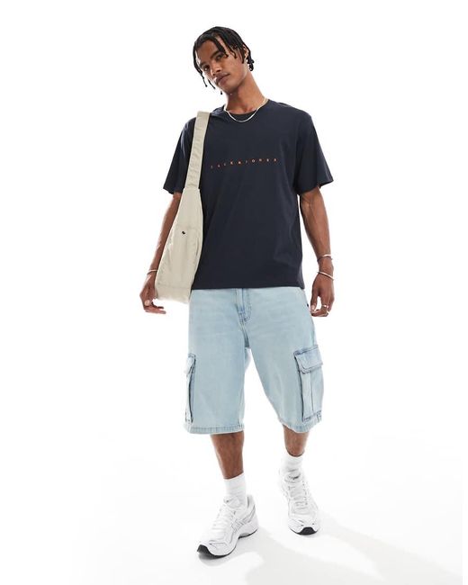 Jack & Jones Blue T-shirt With Front Logo for men