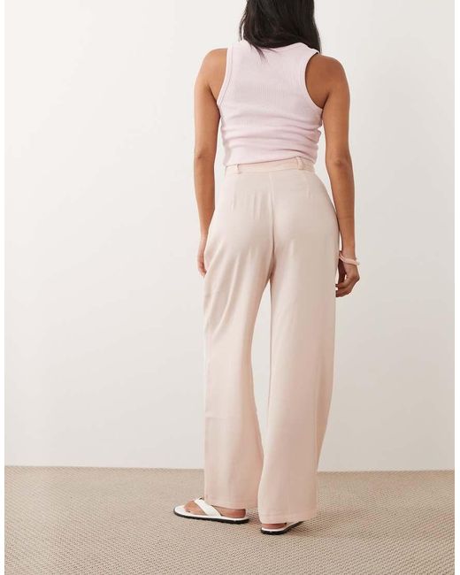 Miss Selfridge Brown Tailored Wide Leg Trouser