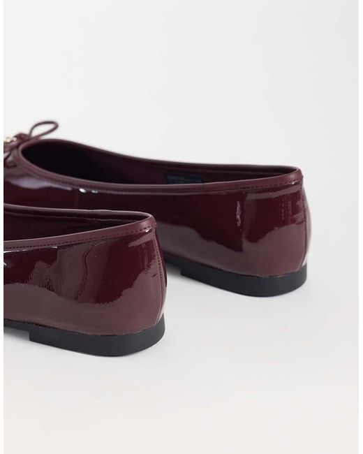 Tommy Hilfiger Purple Martina Patent Premium Leather Ballet Flats