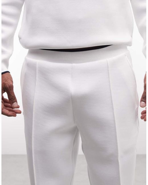 Lacoste White Tennis Performance Drawstring Logo joggers for men