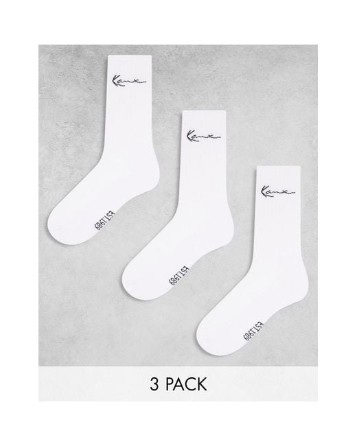 Karlkani White 3 Pack Signature Socks for men