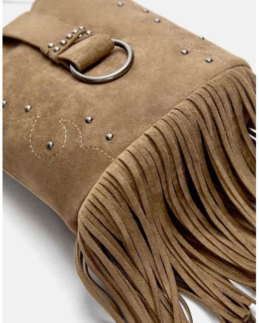 Borsa A Tracolla Con Frange di Pull&Bear in Natural
