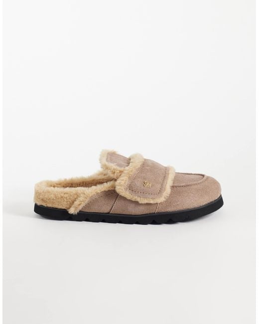Steve Madden White Faux Shearling Clogs