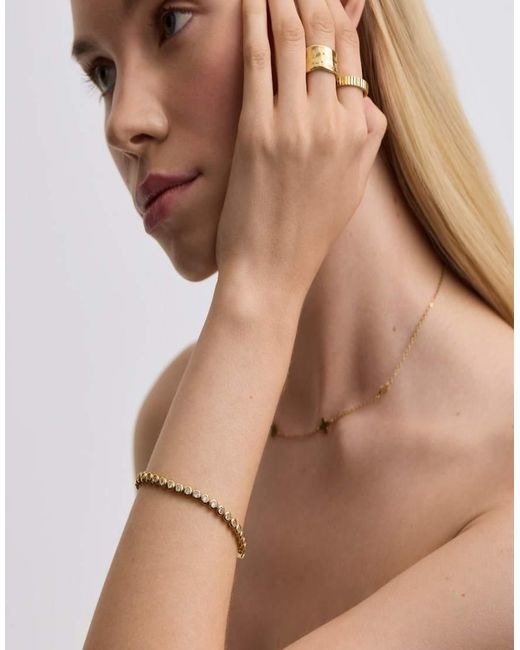 D.Louise Natural Waterproof Bridal Bezel Tennis Bracelet – Tarnish-Free