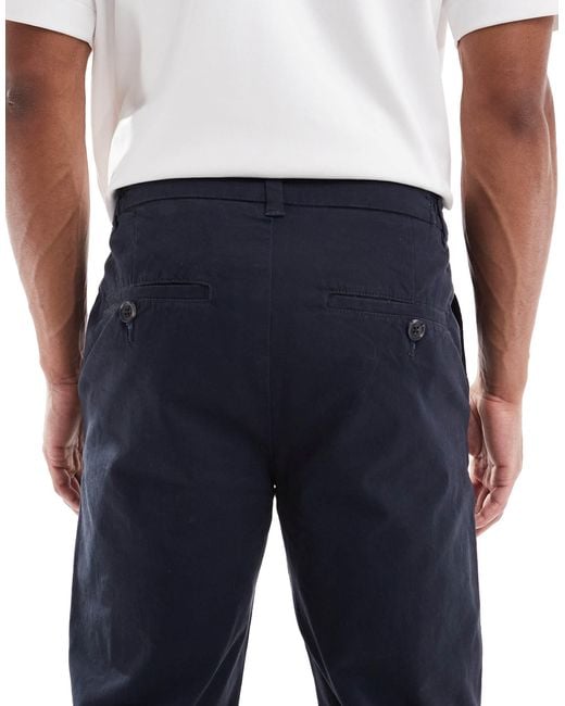Threadbare Blue Straight Fit Trouser for men