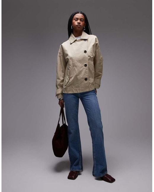 Mango Natural Oversized Boxy Trench Coat