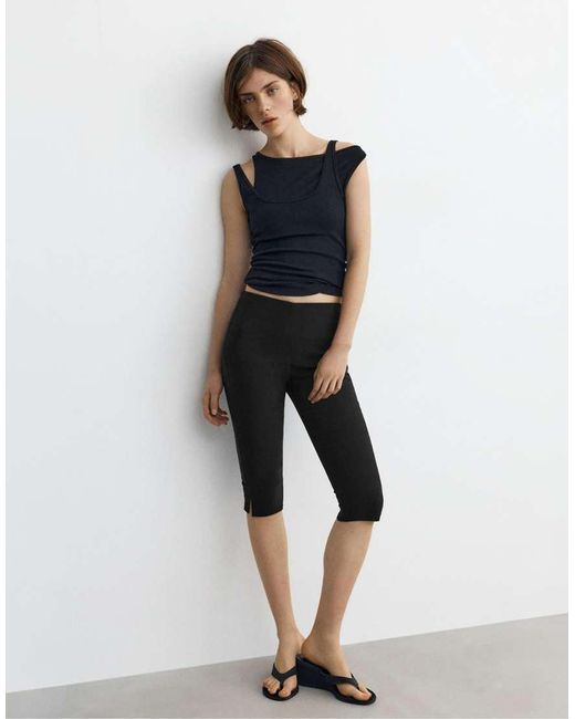 Pull&Bear Black Capri Trousers