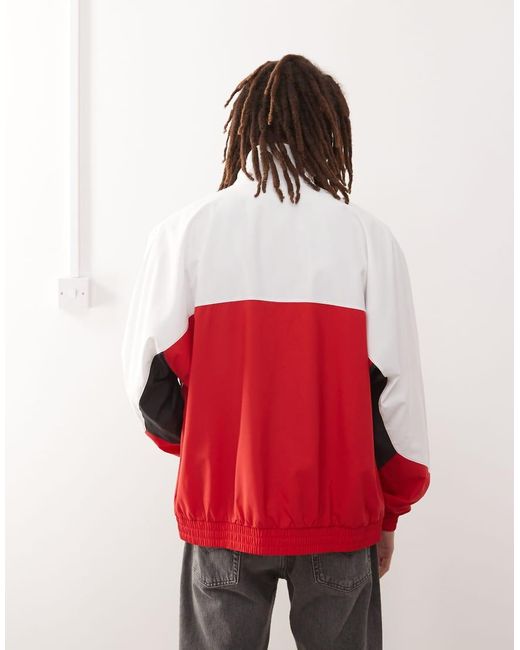 Adidas Originals Red Woven Track Top for men