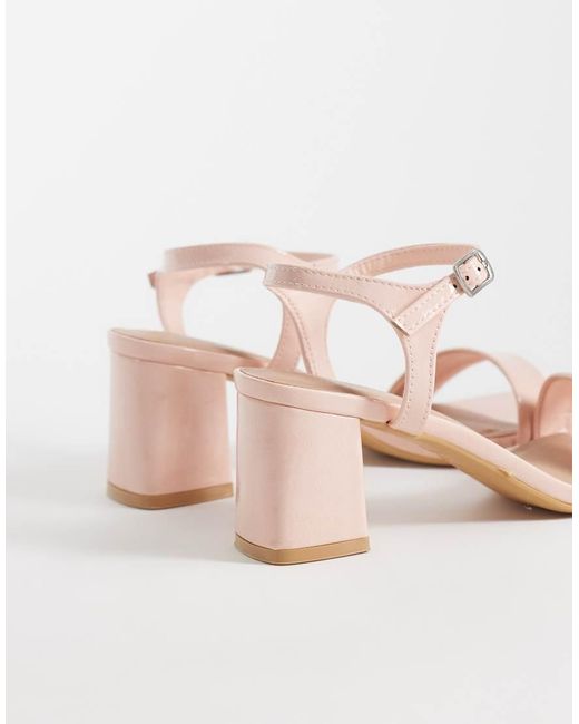 New Look Natural Blocked Heeled Sandals