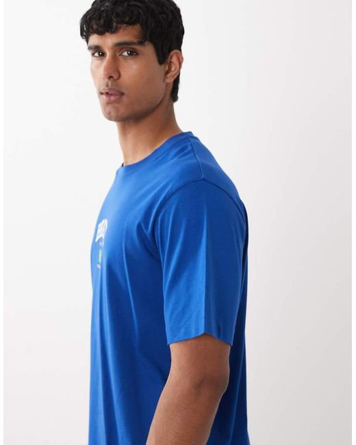 Jack & Jones Blue World Cup Brazil T-shirt for men