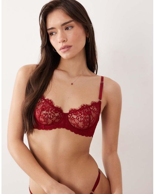 KAT THE LABEL Brown Maverick Lace Underwired Bra