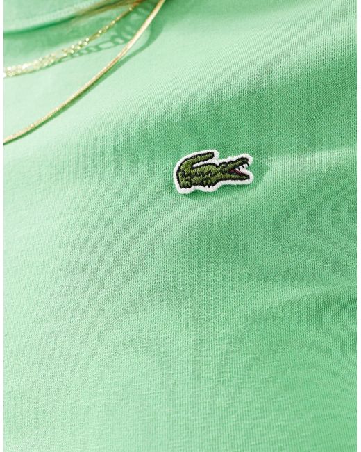 Lacoste Green – geripptes t-shirt