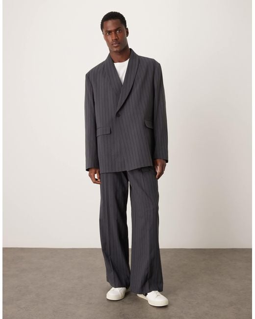 loose dress pants for men Suit Too Baggy Baggy Black Suit Pants Mens Oversized Fashion Society Mens Pants Korean Wide Leg Pants Mens Office Formal Trousers 240820 Reflective tape on cuff hem for night visibility Wholesale Men Comfortable Loose Straight