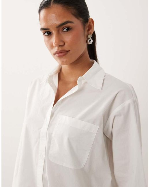 New Look White Oversized Poplin Shirt
