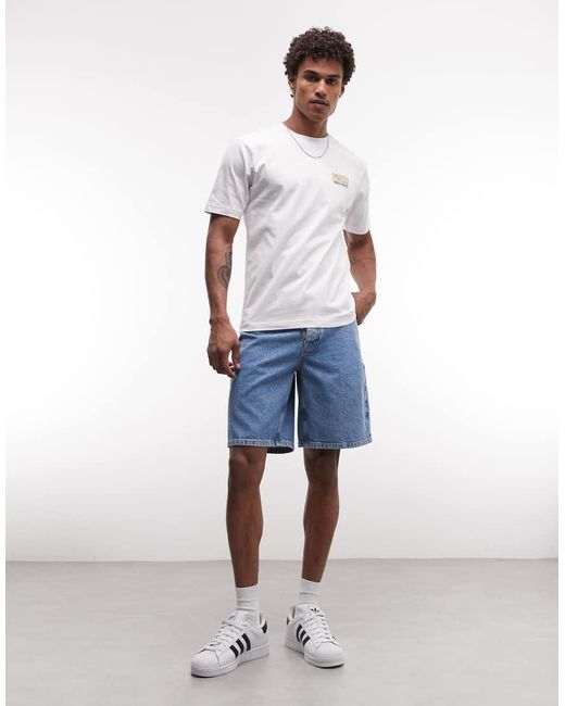 Parlez White Short Sleeve Myer Logo Back Print T-shirt for men