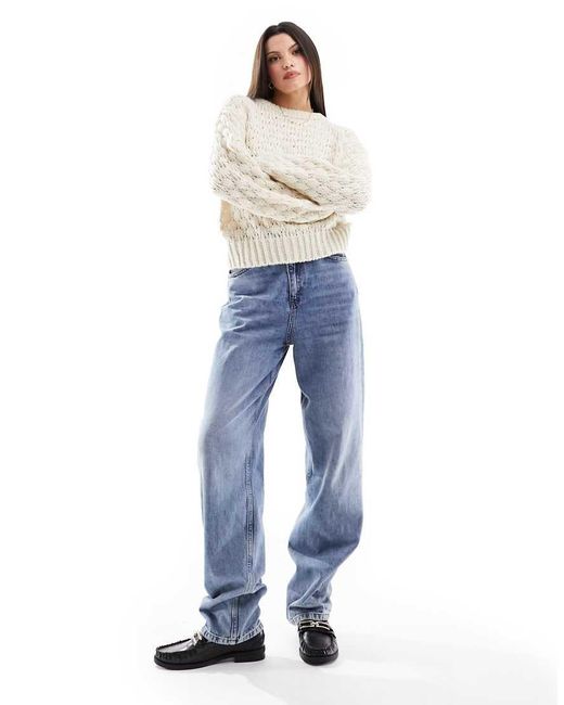 Y.A.S Blue Textured Jumper