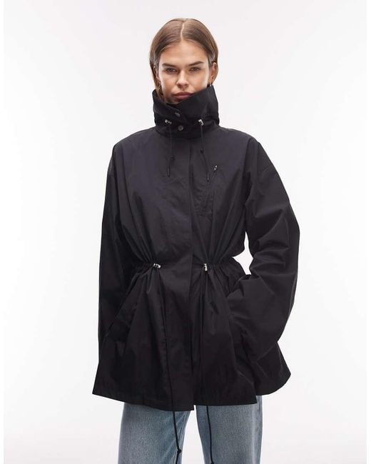 ARKET Blue Lightweight Parka Trench Jacket