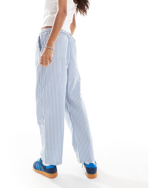 Pantalon d'ensemble en coton à rayures Obey en coloris Blue