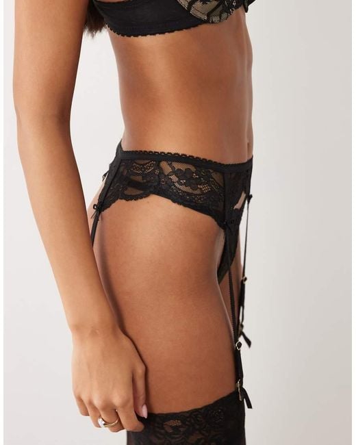 ASOS Natural Lola Lace Suspender Belt