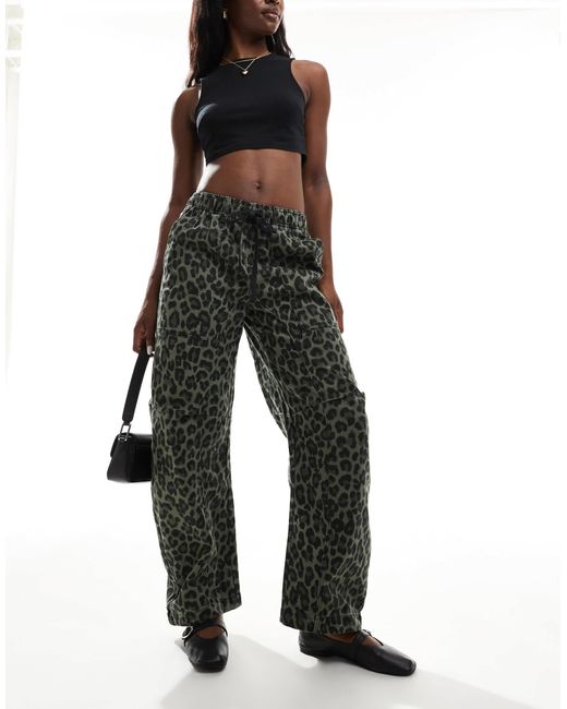 Pull&Bear Brown Slouchy Wide Leg Jean