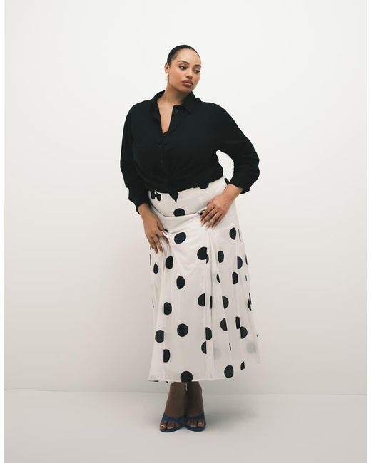 ASOS Multicolor Asos Design Curve Cotton Godet Maxi Skirt