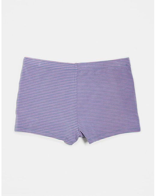 Pack De 3 Calzoncillos Bóxer De Color Azul, Crema De Punto Pointelle Y Morado A Rayas De ASOS de color Blue