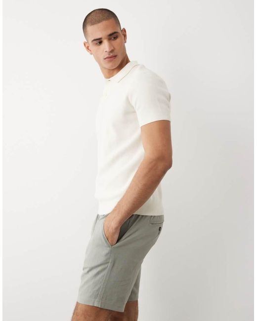 Pantaloncini di Threadbare in Natural da Uomo