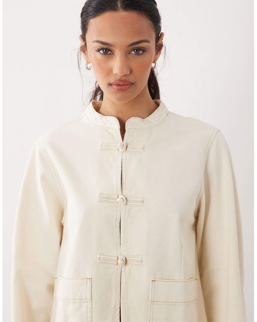 ASOS Natural Manadrin Collar Jacket