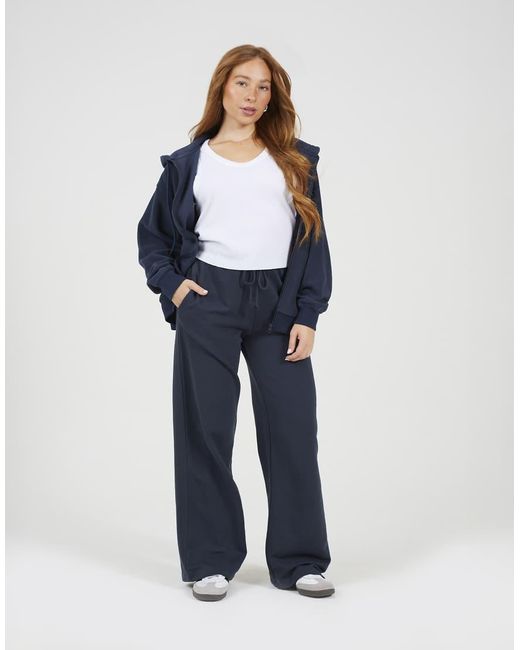 Brave Soul Blue Zip Through Polar Fleece Hoodie