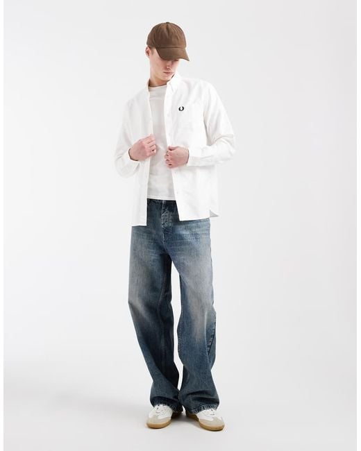 Fred Perry White Oxford Shirt for men