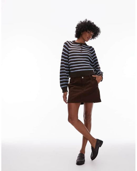 Jersey A Rayas Con Media Tapeta De TOPSHOP de color Multicolor